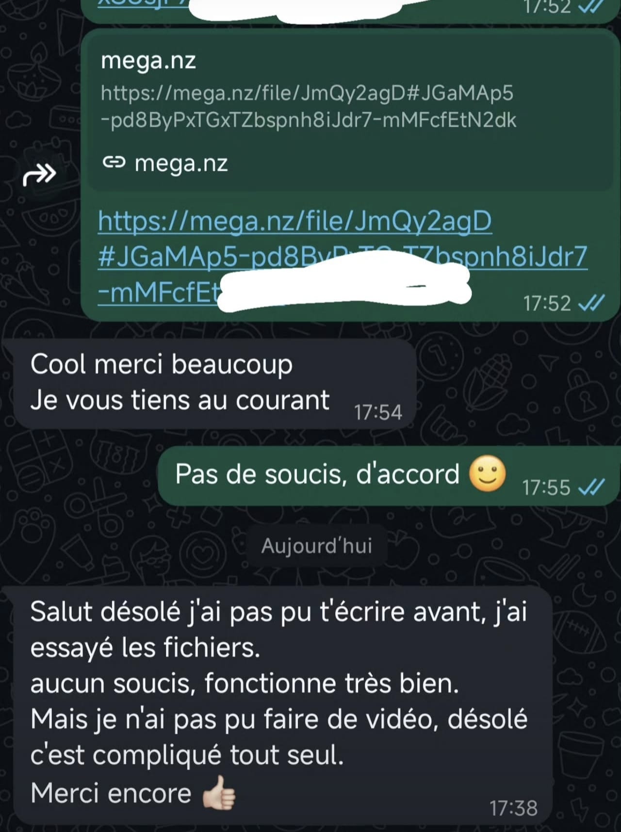 Avis client — fichiers testés, fonctionnement confirmé